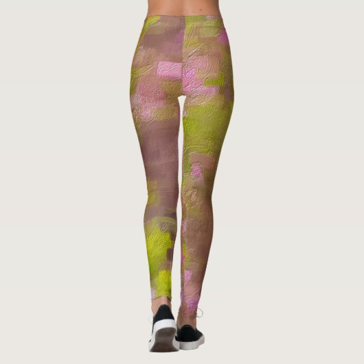 Frühjahrssaison Pinks Abstrakt Leggings (Rückseite)