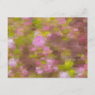 Frühjahrssaison Pinks Abstrakte Postkarte