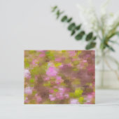 Frühjahrssaison Pinks Abstrakte Postkarte (Stehend Vorderseite)