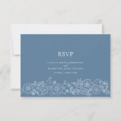 Frühjahrsschmetterling Hochzeitsmahlzeit Option Mi RSVP Karte (Vorderseite)