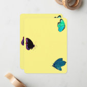 Frühjahrsschmetterlinge flache Note Card Mitteilungskarte (Vorderseite/Rückseite Beispiel)
