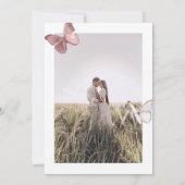 Frühjahrsschmetterlinge Foto Hochzeit Save The Date (Rückseite)