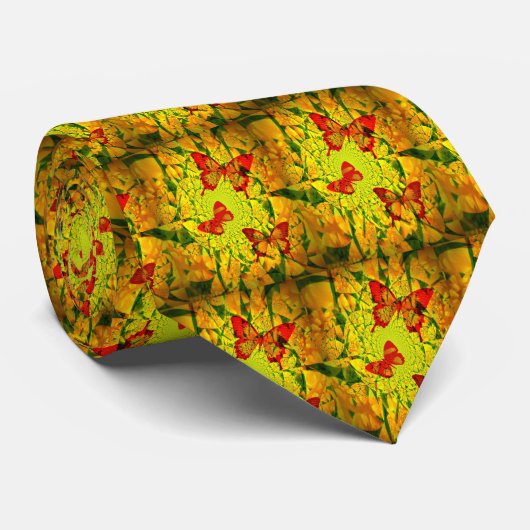 Frühjahrsschmetterlinge Krawatte (Gerollt)