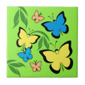 Frühjahrsschmetterlinge Muster Fliese (Vorderseite)