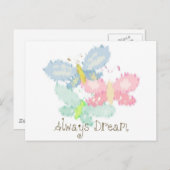 Frühjahrsschmetterlinge träumen immer postkarte (Vorne/Hinten)