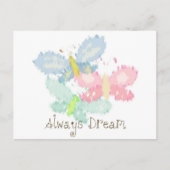 Frühjahrsschmetterlinge träumen immer postkarte (Vorderseite)