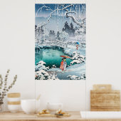 Frühjahrsschnee in Maruyama von Tsuchiya Koitsu Poster (Küche)