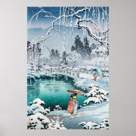 Frühjahrsschnee in Maruyama von Tsuchiya Koitsu Poster