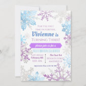Frühjahrsschneeflocken Einladung zum Geburtstag (Vorderseite)