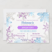 Frühjahrsschneeflocken Einladung zum Geburtstag (Vorderseite)