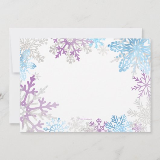 Frühjahrsschneeflocken Einladung zum Geburtstag (Rückseite)