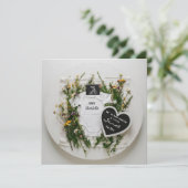 Frühjahrsschwangerschaftsankündigung der Wildblume Einladung (Stehend Vorderseite)