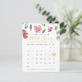 Frühjahrssommer Blumenkalender Save the Date (Stehend Vorderseite)