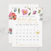 Frühjahrssommer Blumenkalender Save the Date (Vorne/Hinten)