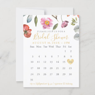 Frühjahrssommer Blumenkalender Save the Date