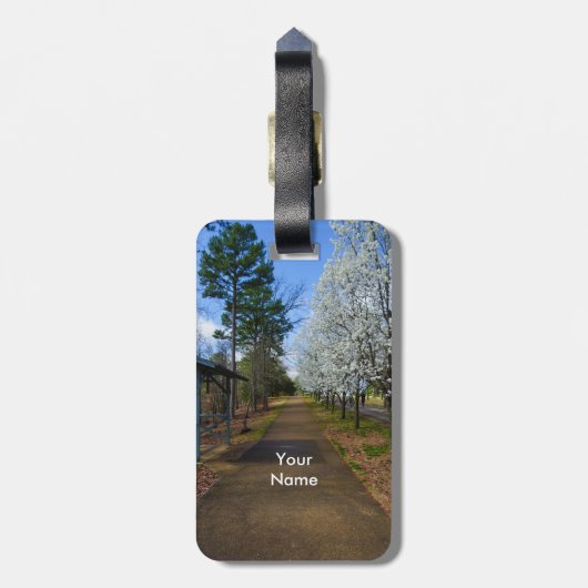 Frühjahrsspaziergang Gepäckanhänger (Rückseite vertikal)