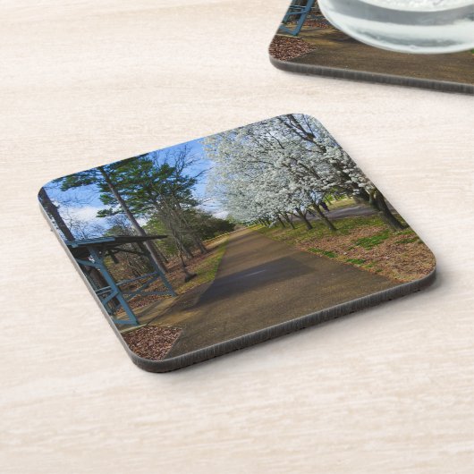 Frühjahrsspaziergang Getränkeuntersetzer (Linke Seite)