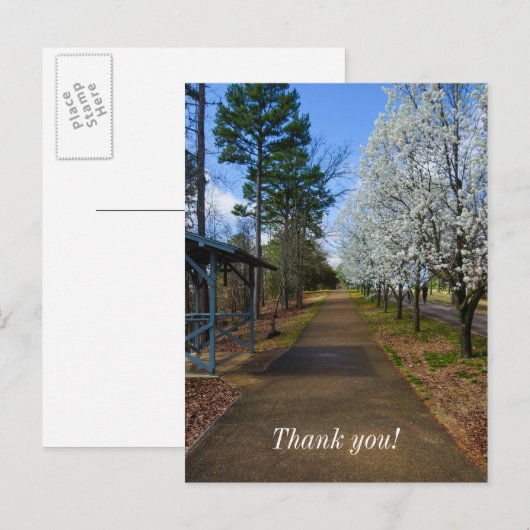 Frühjahrsspaziergang Postkarte (Vorne/Hinten)