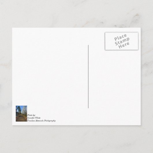 Frühjahrsspaziergang Postkarte (Rückseite)