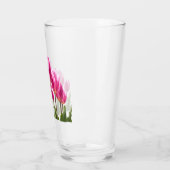 Frühjahrsstil Küchendekor Rosa Tulpen Trinkglas Glas (Links)