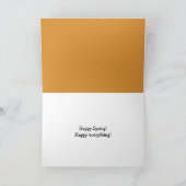 Frühjahrstext auf einem gefrorenen See Karte (Innenseite)