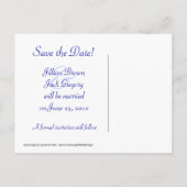 Frühjahrstexte speichern das Datum Ankündigungspostkarte (Rückseite)