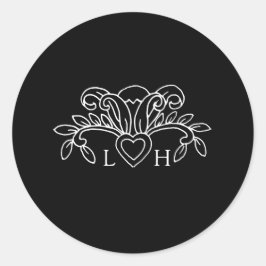 Frühjahrstil Lilie mit elegantem Hochzeitsticker Runder Aufkleber