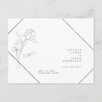 Frühjahrstitel Bloral Save the Date Postkarte