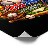 Frühjahrstraining 2026 Baseball-Fan-Design Retro-P Poster (Ecke)