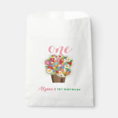 Frühjahrsveranstaltung Blume Cupcake 1. Geburtstag Geschenktütchen (Vorderseite)