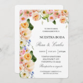 Frühjahrsveranstaltung in der spanischen Blume Einladung (Vorne/Hinten)