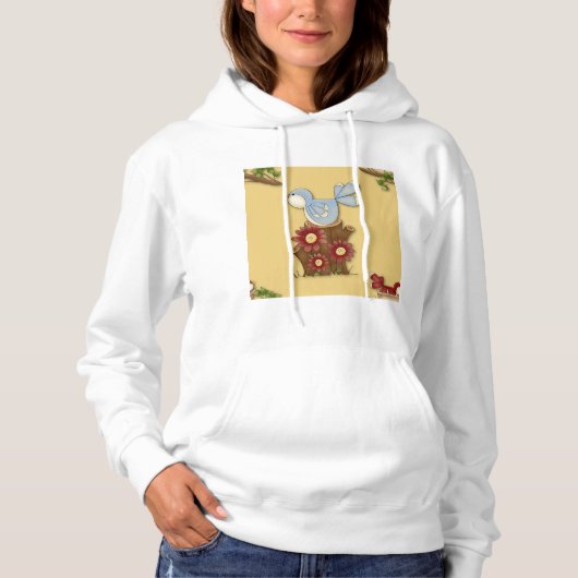 Frühjahrsvögel Hoodie (Vorderseite)