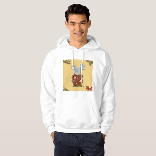 Frühjahrsvögel Hoodie (Vorne ganz)