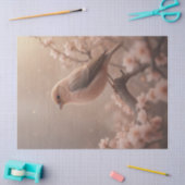 Frühjahrsvogel hübsch in Rosa Seidenpapier (Basteln)