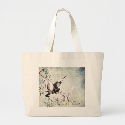 Frühjahrsvögel Jumbo Stoffbeutel (Vorne)