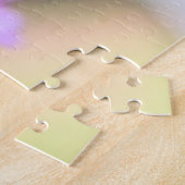 Frühjahrsvogel mit rosa Blume Puzzle (Seite)