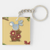 Frühjahrsvögel Schlüsselanhänger (Rückseite)