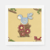 Frühjahrsvögel Serviette (Vorderseite)