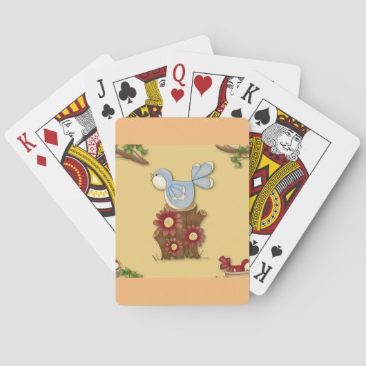Frühjahrsvögel Spielkarten (Rückseite)