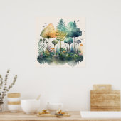 Frühjahrswald Aquäduktion Fantasy Art Poster (Küche)