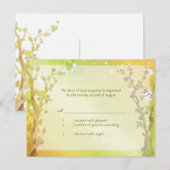 Frühjahrswald Bäume Hochzeit RSVP Einladungspostkarte (Vorne/Hinten)