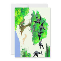 Frühjahrswald mit Vögeln und Eichhörnchen - Natur