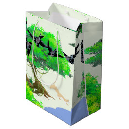 Frühjahrswald mit Vögeln und Eichhörnchen - Natur Mittlere Geschenktüte