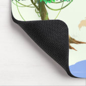 Frühjahrswald mit Vögeln und Eichhörnchen - Natur Mousepad (Ecke)