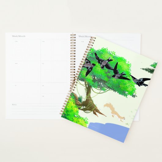 Frühjahrswald mit Vögeln und Eichhörnchen - Natur Planer (Anzeige)