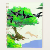 Frühjahrswald mit Vögeln und Eichhörnchen - Natur Planer (Vorderseite)