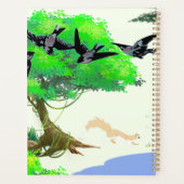 Frühjahrswald mit Vögeln und Eichhörnchen - Natur Planer (Rückseite)