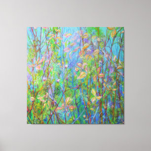 Frühjahrswiese am Weg Leinwanddruck