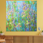 Frühjahrswiese am Weg Leinwanddruck (Insitu (Wohnzimmer))