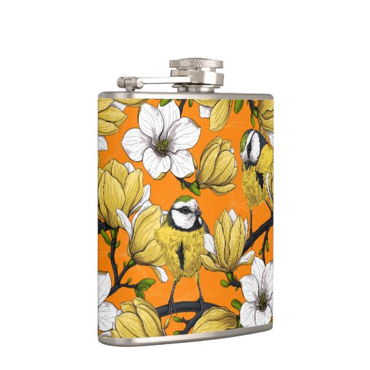 Frühjahrszeit in Gelb Flachmann (Rechts)